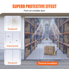Strip Curtain, 96" Height x 72" Width, 0.08" Thickness, 12PCS Clear PVC Strip Door Curtain, Freezer Curtain, Plastic Door Strips for Walk in Freezers, Coolers & Warehouse Doors, with 50% Overlap