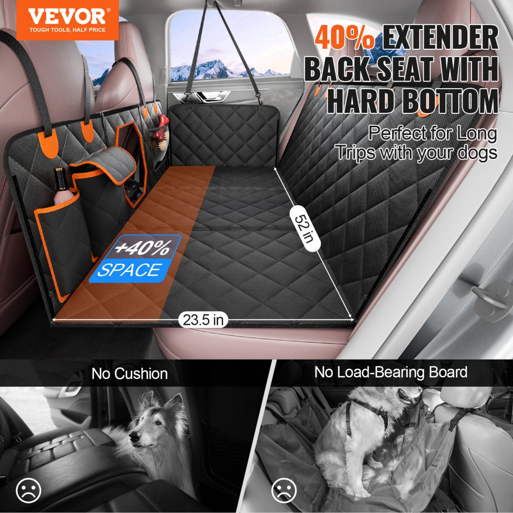 52 x 23.5 in Dog Car Seat Cover for Back Seat Waterproof 600D for Cars