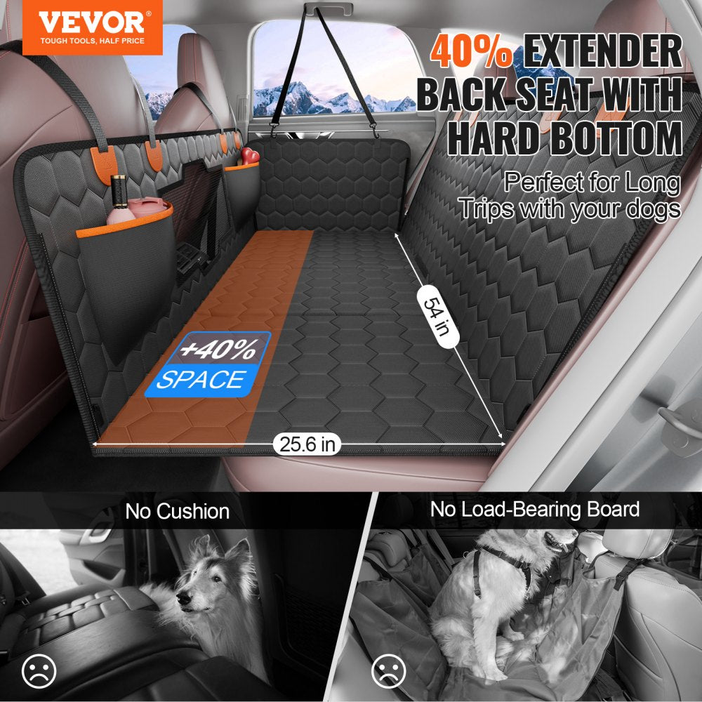 Bostome dog car seat cover in waterproof 600D Oxford, measuring 54x25.6 inches.