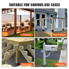 4 Pack 4x4 Post Base Brackets Heavy Duty Wood Post Fence Post Anchor