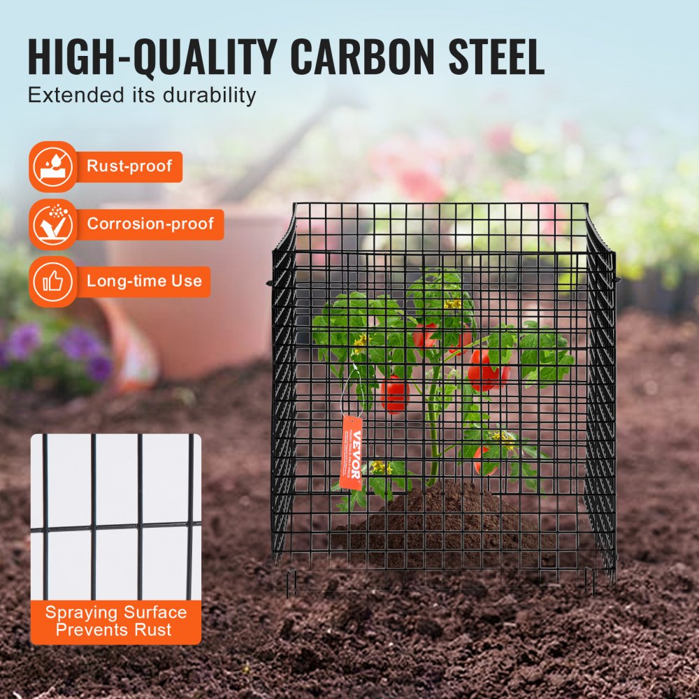 10 Pack Plant Protector from Animals 12`` x 12`` Plant Cage for Vegetables