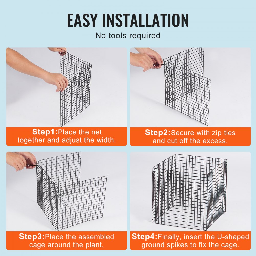 10 Pack Plant Protector from Animals 12`` x 12`` Plant Cage for Vegetables