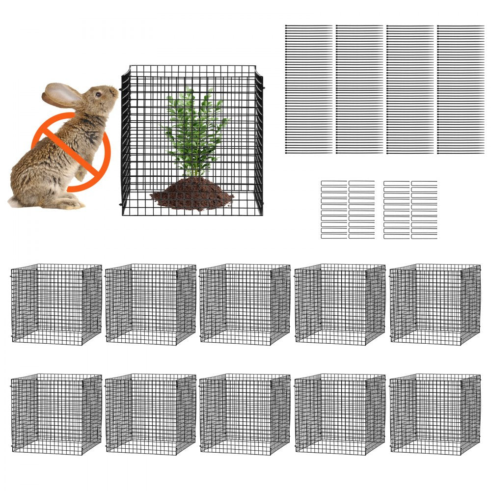 10 Pack Plant Protector from Animals 12`` x 12`` Plant Cage for Vegetables