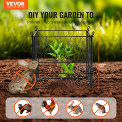 5 Pack Plant Protector from Animals 13.4`` x 13.4`` Metal Plant Cage