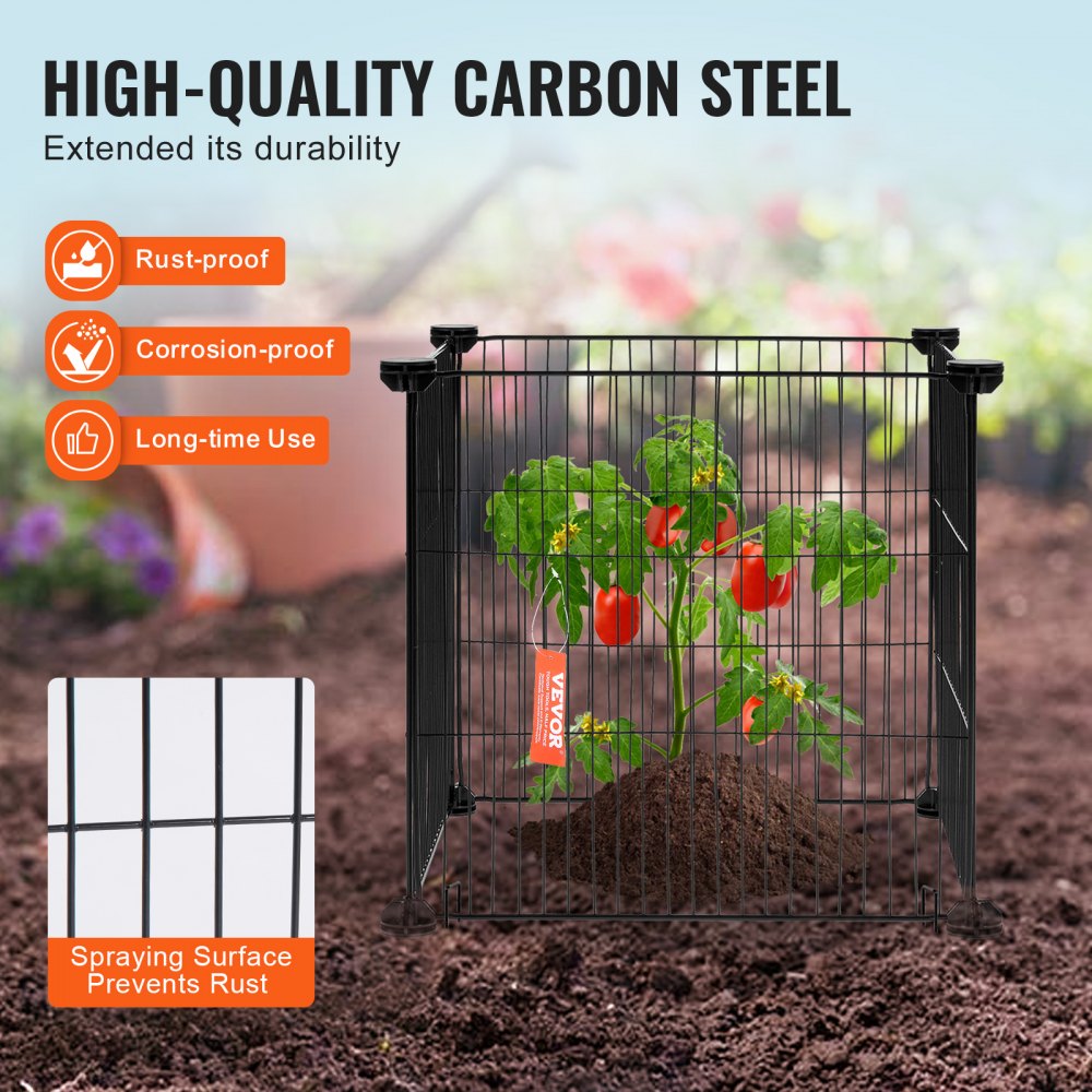 5 Pack Plant Protector from Animals 15.35`` x 15.35`` Metal Plant Cage