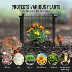 5 Pack Plant Protector from Animals 15.35`` x 15.35`` Metal Plant Cage
