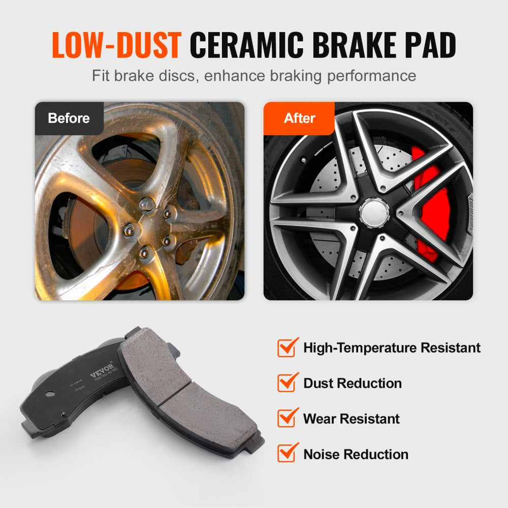 Drilled Slotted Front&Rear Brake Rotors Pads Kit for 2012-2020 Ford F-150