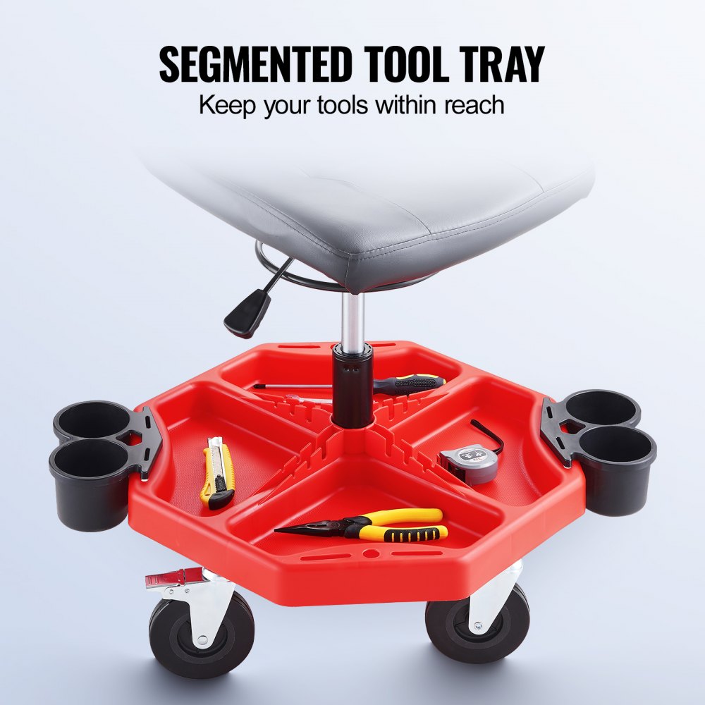 Mechanics Swivel Seat 300 LBS Rolling Work Stool Height Adjustable Seat