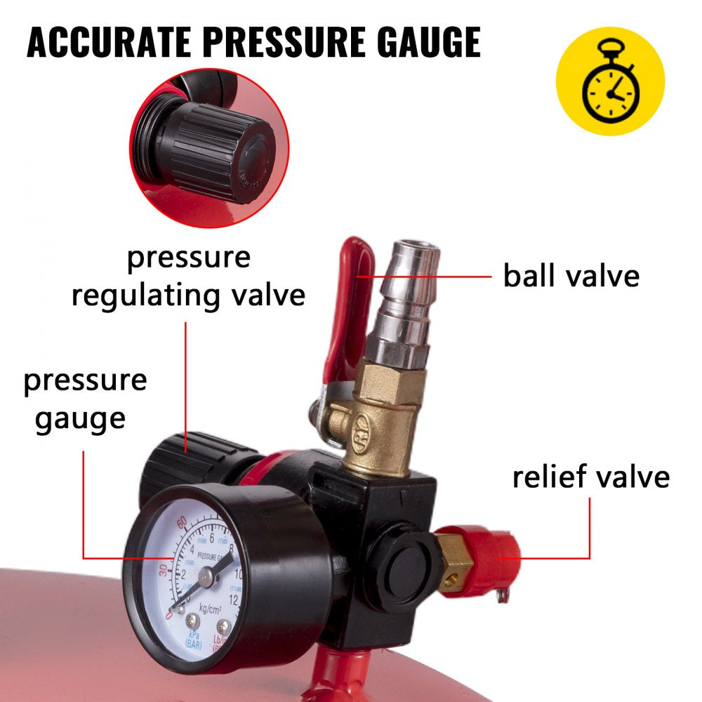 Waste Oil Drain Tank 20 Gallon Portable Oil Drain Air Operated Drainer Oil Change, Oil Drain Container, Fluid Fuel Transfer Drainage Adjustable Funnel Height, with Pressure Regulating Valve
