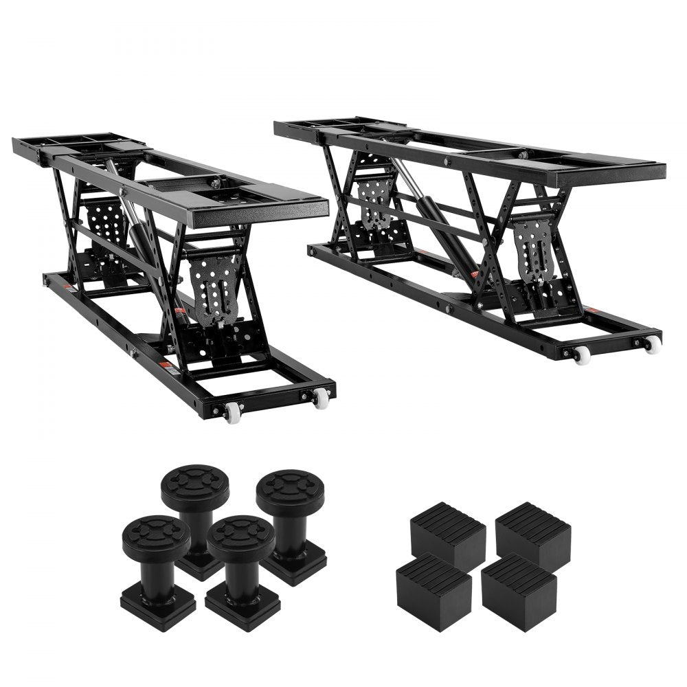Car Lift, 7,000 LBS Capacity Portable Car Lift, with Extended-Length Plates, 26.8" Max. Height, Heavy-duty Carbon Steel Truck Lift with 120V Power Unit, Auto Car Jack Lifts for Home Garage Shop