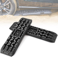 2PCS Traction Boards with PP for Mud Snow Sand Storage Bag Long Black
