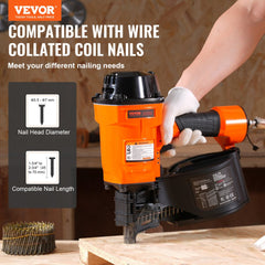 Bostome MCN70 coil siding nailer with ergonomic grip and high-capacity magazine for efficient use.