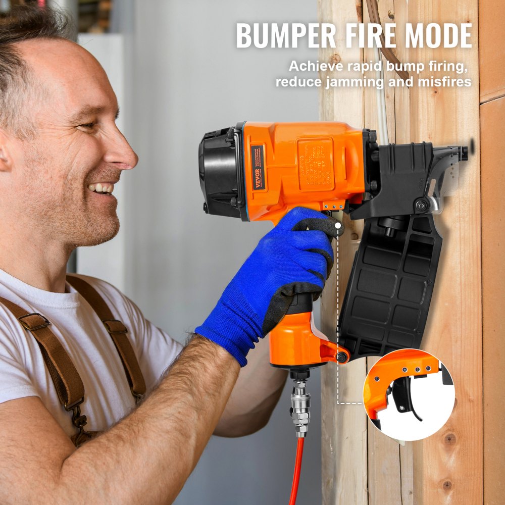 Bostome MCN70 coil siding nailer with ergonomic grip and side-loading magazine for efficient use.