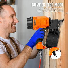Bostome MCN70 coil siding nailer with ergonomic grip and side-loading magazine for efficient use.