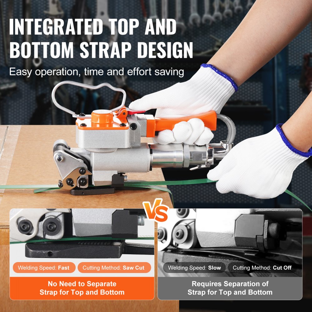 Pneumatic Strapping Tool Hand Held Strapping Machine for 1/2"-3/4" PET