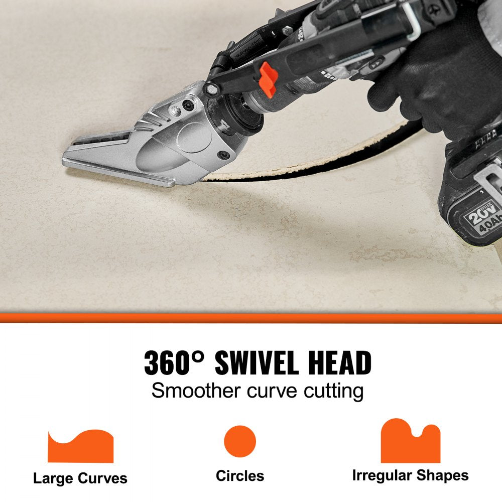 Bostome Board Cutter Drill Attachment with a 360° pivoting head for precise cutting tasks.