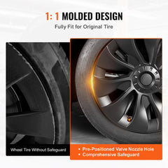 18" Wheel Rim Cover for 2017-2023 Model 3 Hubcap with Valve Nozzle Hole