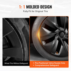 19" Wheel Rim Cover for 2020-2023 Model Y Hubcap with Valve Nozzle Hole