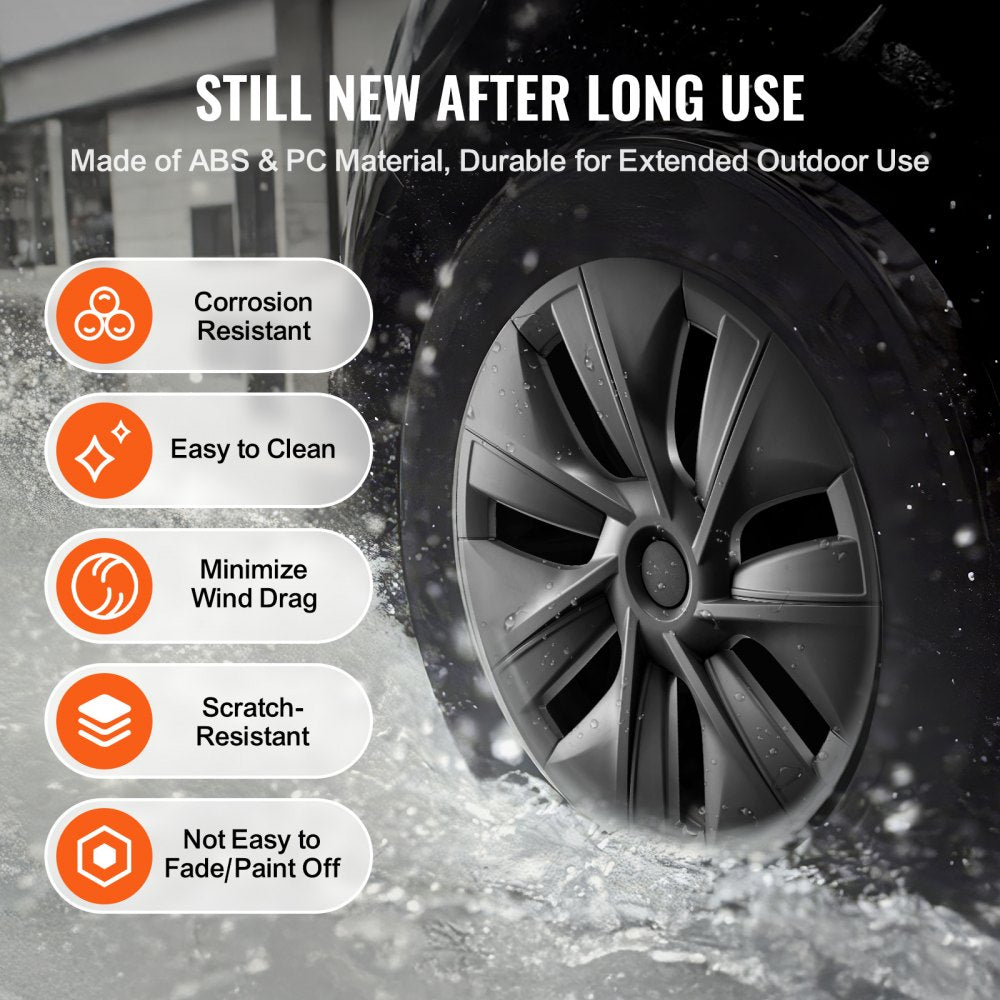 19" Wheel Rim Cover for 2020-2023 Model Y Hubcap with Valve Nozzle Hole