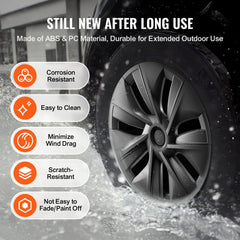 19" Wheel Rim Cover for 2020-2023 Model Y Hubcap with Valve Nozzle Hole