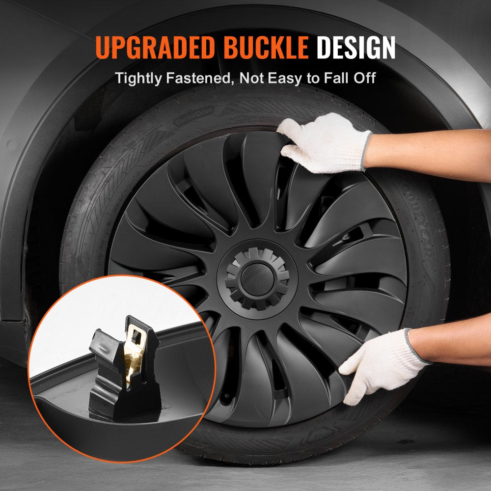 19" Wheel Rim Cover for 2021-2023 Model Y Hubcap with Valve Nozzle Hole