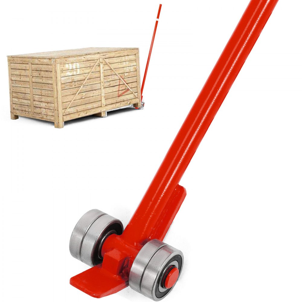 3T Prylever Bar 6600 lbs Capacity Steel Pry Lever Bar Heavy Duty with Wheels Prylever with 6FT Length Handle
