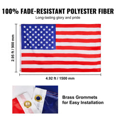 25FT Detachable Flagpole Kit Heavy Duty Aluminum Flag Pole American Black