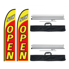 Open Flags for Business Advertising Flags and Poles for Outside 16.3 FT