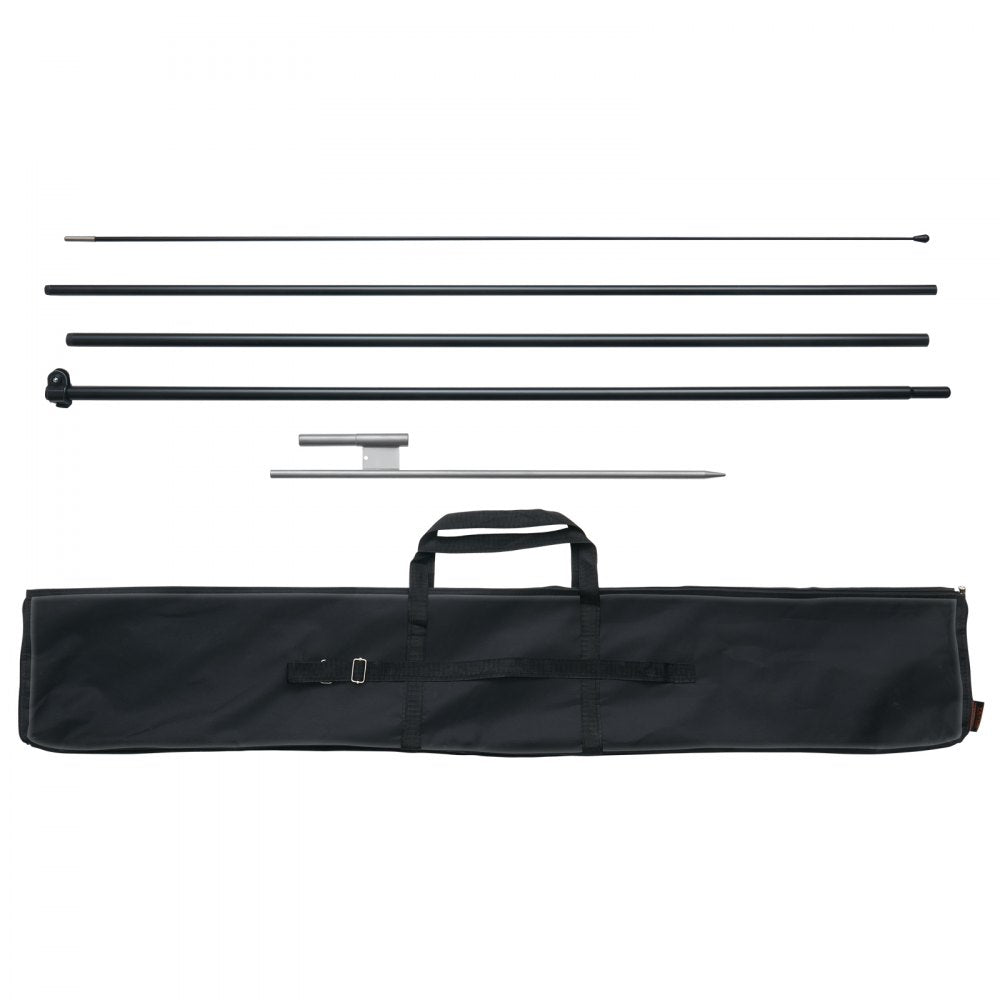 Feather Flag Pole Kit Swooper Flag Pole Set 16.3 ft with A Ground Stake