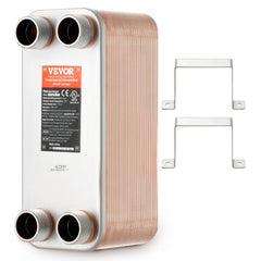 Heat Exchanger, 5"x 12" 50 Plates Brazed Plate Heat Exchanger, Copper/316L Stainless Steel Water To Water Heat Exchanger For Floor Heating, Water Heating, Snow Melting, Beer Cooling