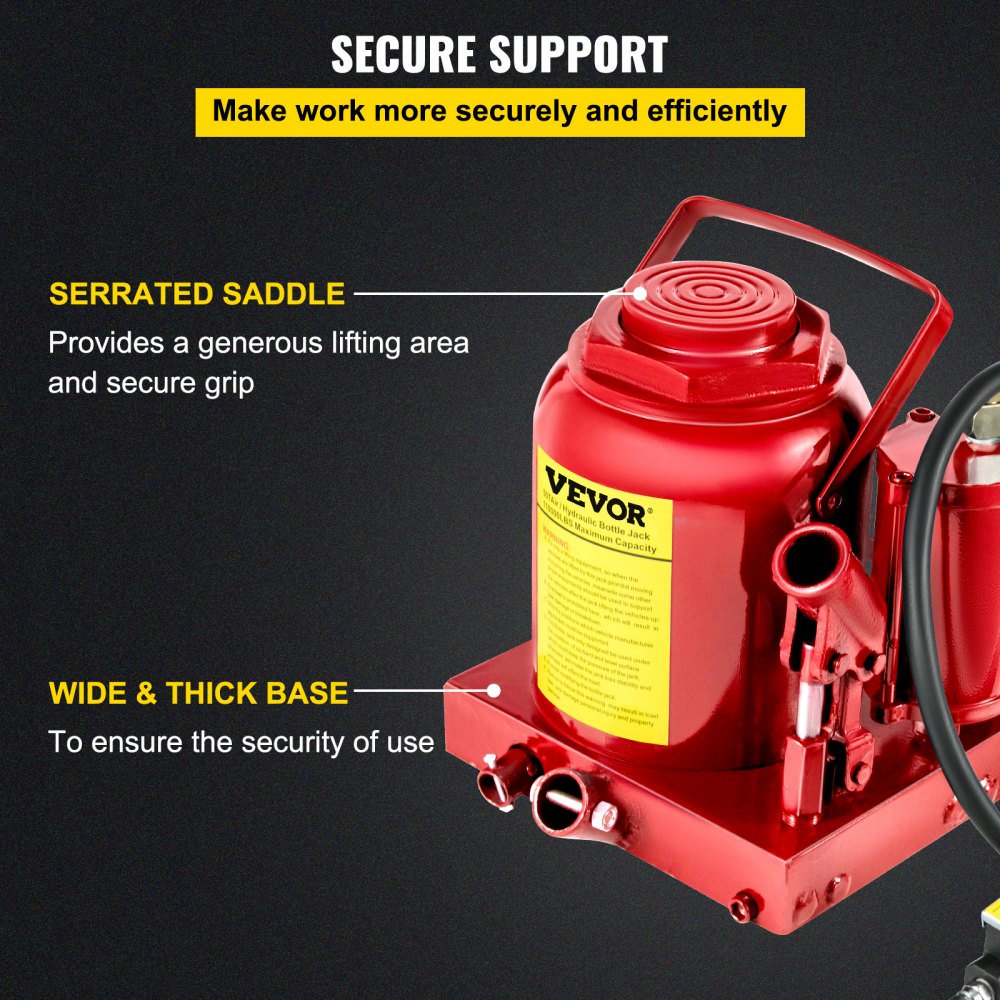 Air Hydraulic Bottle Jack 50 Ton Manual 110200lbs Heavy Duty Auto Truck RV Repair