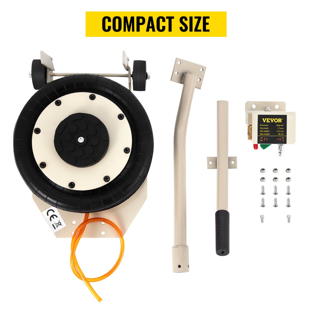 Pneumatic Jack, 5 Ton/11023 lbs Triple Bag Air Jack, Lifting Height 6.3-15.75 Inch, Inflatable Car Jack with Long Handle, Lifter Pneumatic Air Jack for Garage Car Lifting Repair
