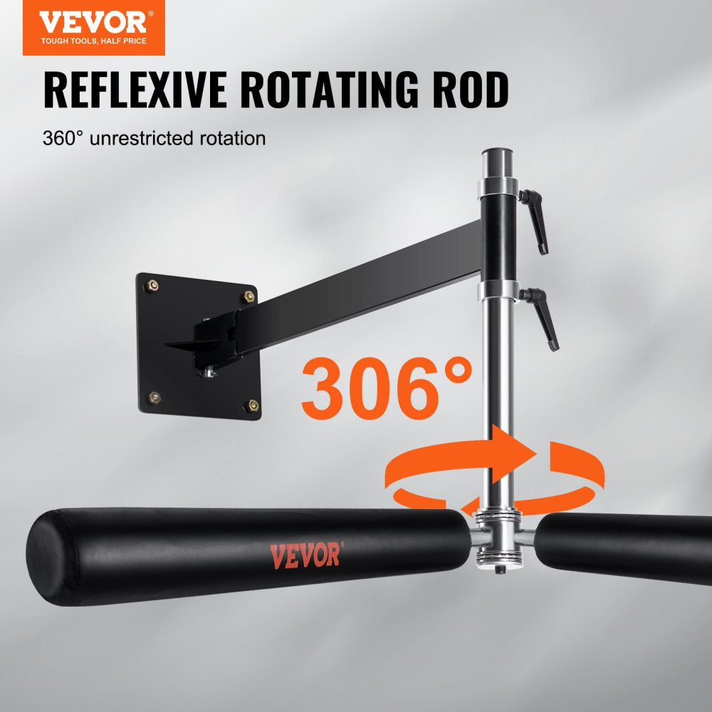 Wall Mount Boxing Spinning Bar, Adjustable Punching Spinning Bar, Boxing Speed Trainer with Gloves, Black Reflex Boxing Bar, Boxing Training Equipment for Kickboxing, MMA, Stress Relief, Fitness