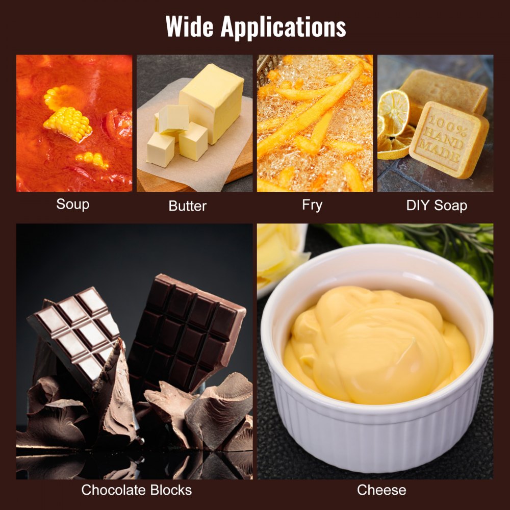 Electric Fondue Pot Set for Cheese & Chocolate, 3 Quart Chocolate Melting Warmer, Stainless Steel Fondue Maker with Temperature Control and 8 Forks, for Hors d`Oeuvres, Entrees, and Desserts