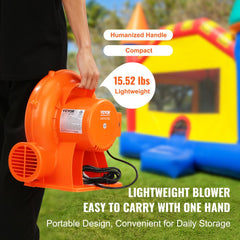 Inflatable Blower, 950W, 1 & 1.2 HP Bounce House Blower, Pump Commercial Air Blower for Inflatables, 3300 RPM Bouncy Castle Electric Fan Perfect for Bounce House, Waterslides, ETL Listed