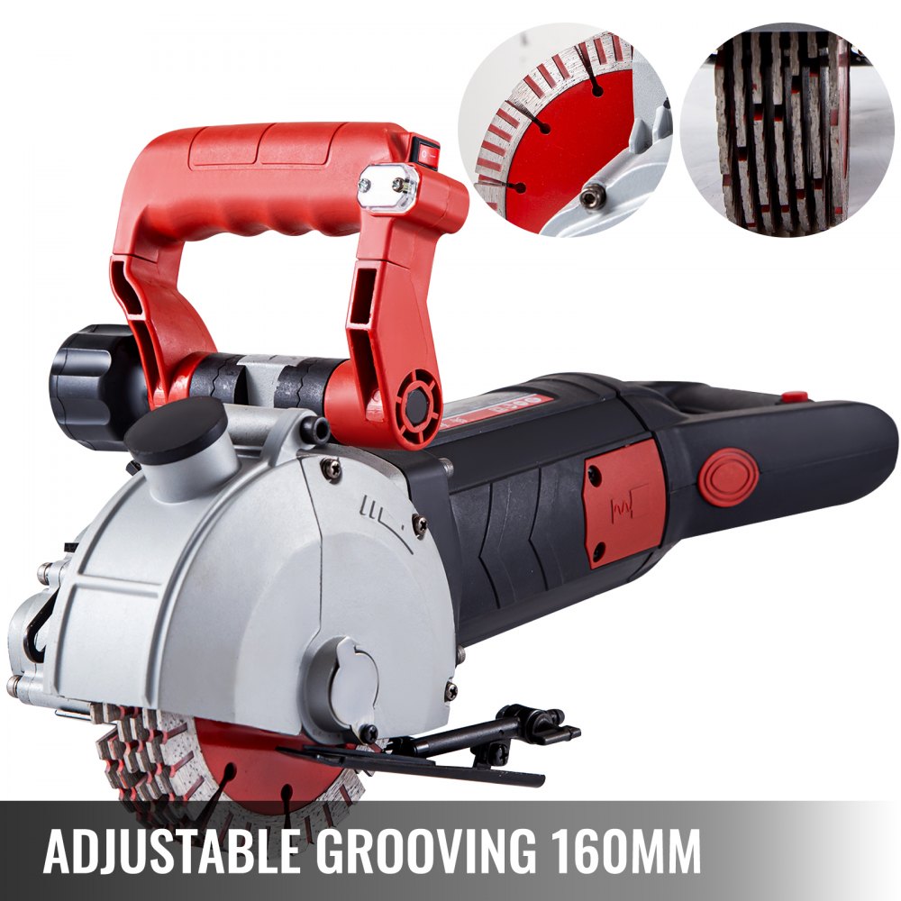 Bostome 5800W Wall Chaser with 160mm blades and adjustable depth for precise groove cutting.