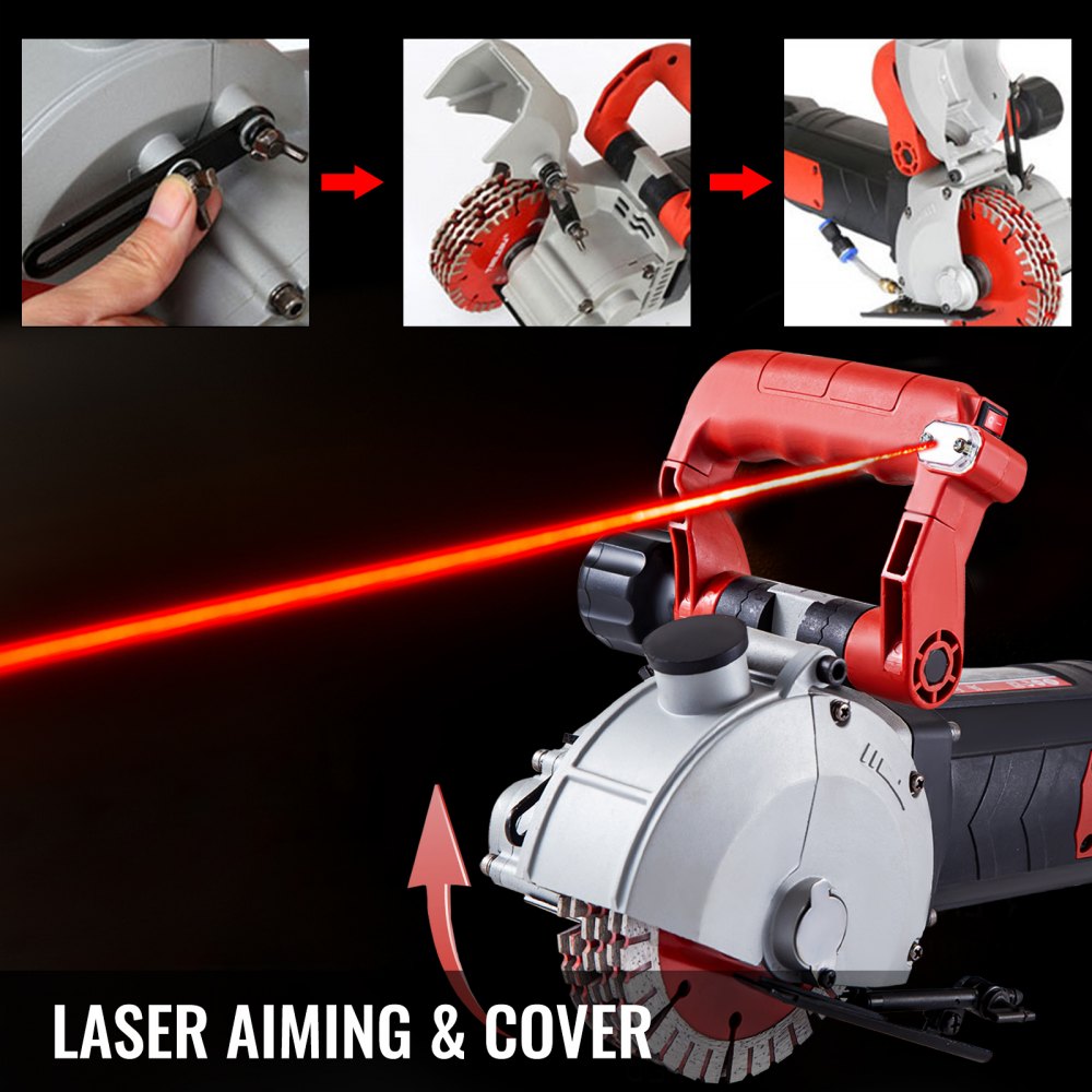 Bostome 5800W Wall Chaser with 160mm blades and adjustable depth for precise groove cutting.