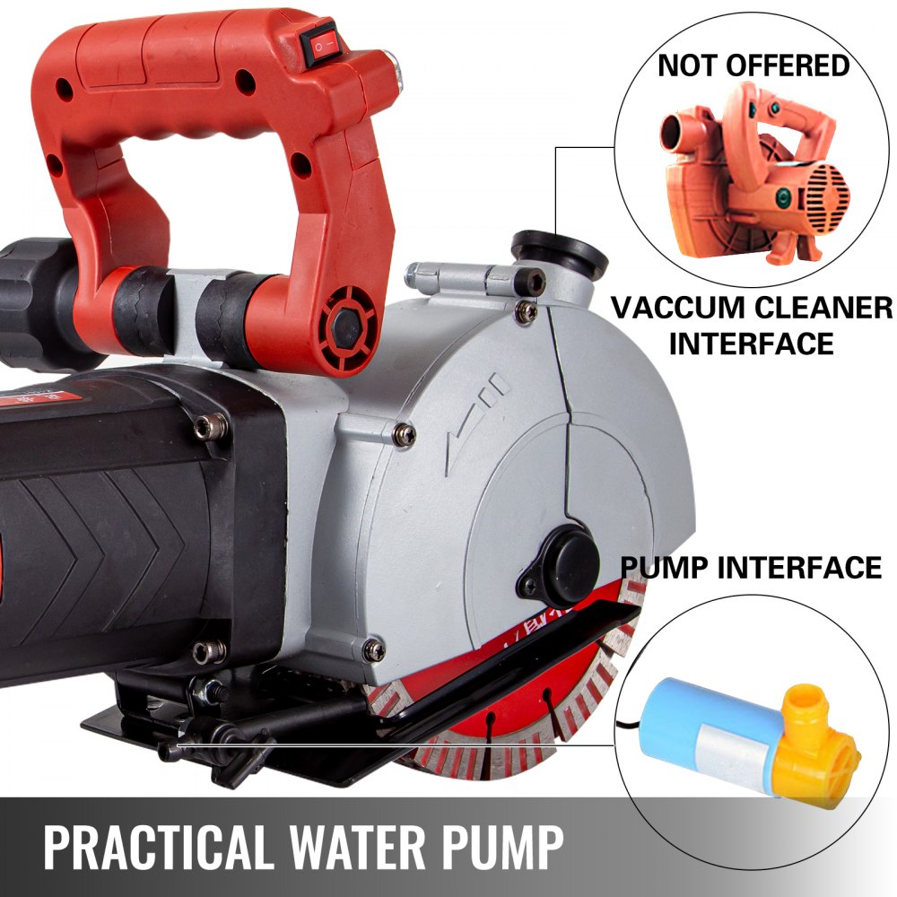 Bostome 5800W Wall Chaser with 160mm blades and adjustable depth for precise groove cutting.