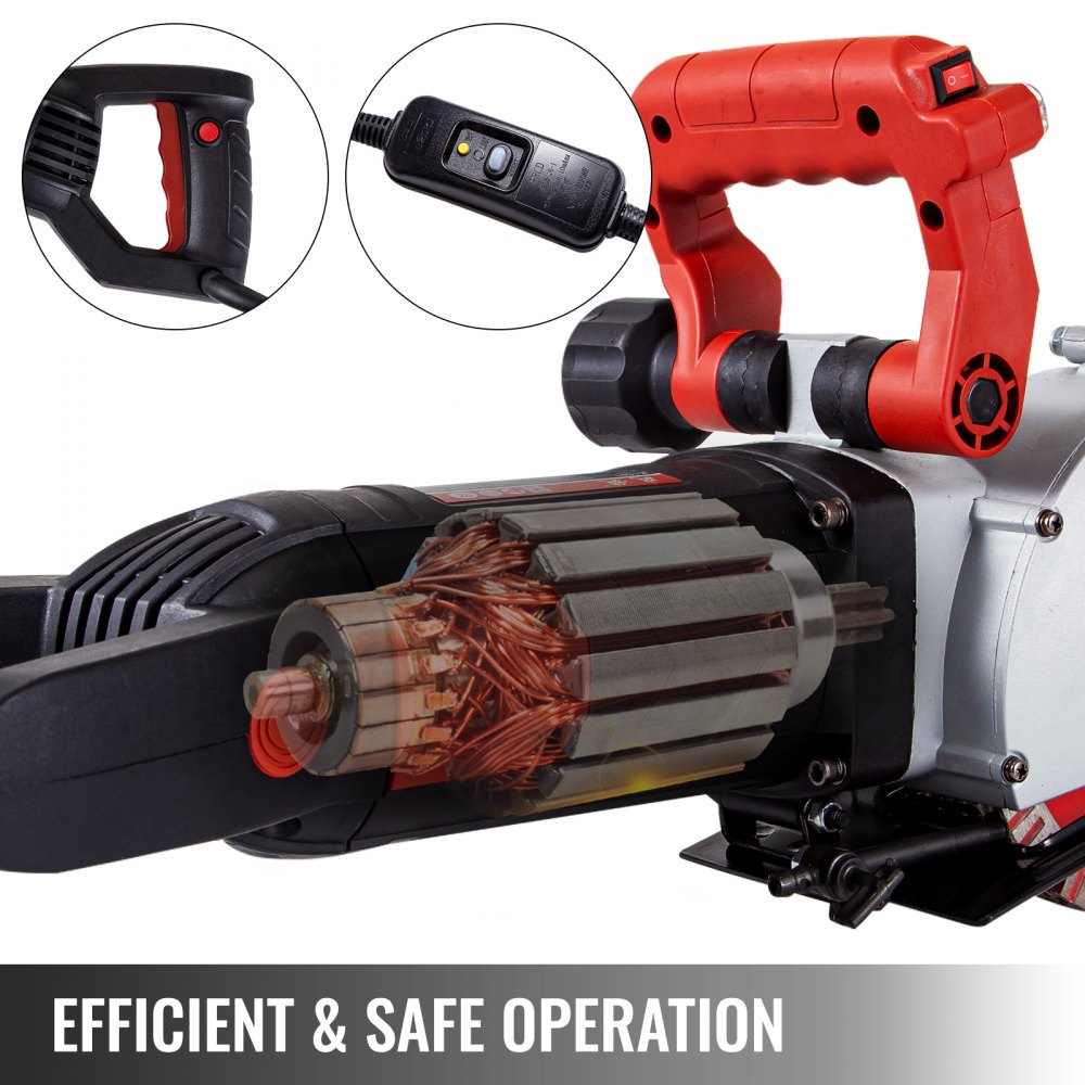 Bostome 5800W Wall Chaser with 160mm blades and adjustable depth for precise groove cutting.