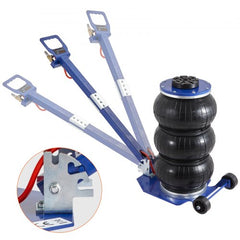 Air Jack, 3 Ton/6600 lbs Triple Bag Air Jack, Airbag Jack with Six Steel Pipes, Lift up to 17.7", 3-5 s Fast Lifting Pneumatic Jack, with Adjustable Long Handles for Cars, Garages, Repair (Blue)