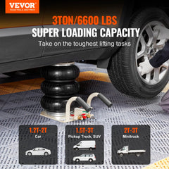 Triple Bag Air Jack 3 Ton/6600 lbs Pneumatic Jack for Car SUV Lifting
