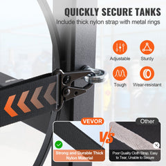 Refrigerant Tank Rack, with 3 x 30lbs Bottle Tanks, Cylinder Tank Rack 12.79x12.99x33.07 in, Refrigerant Cylinder Rack Gas Cylinder Racks and Holders for Freon, Gases, Oxygen, Nitrogen