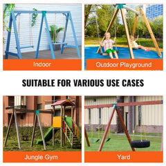 A-Frame Middle Swing Set Brackets, Heavy Duty Carbon Steel Swing Set Hardware with Mounting Hardware, DIY Swing Set Bracket Swing Set Kit for 4x4 Legs & 4x6 Beam, Green