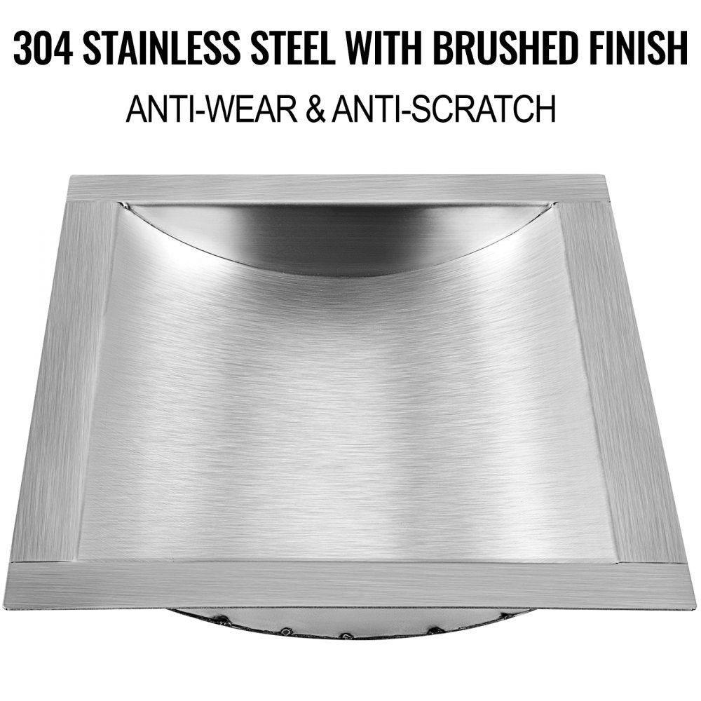 304 Stainless Steel Drop-in Deal Tray 12 " Deep x 10 " Wide x 1.6 " High Brushed Finish for Cash Register Window