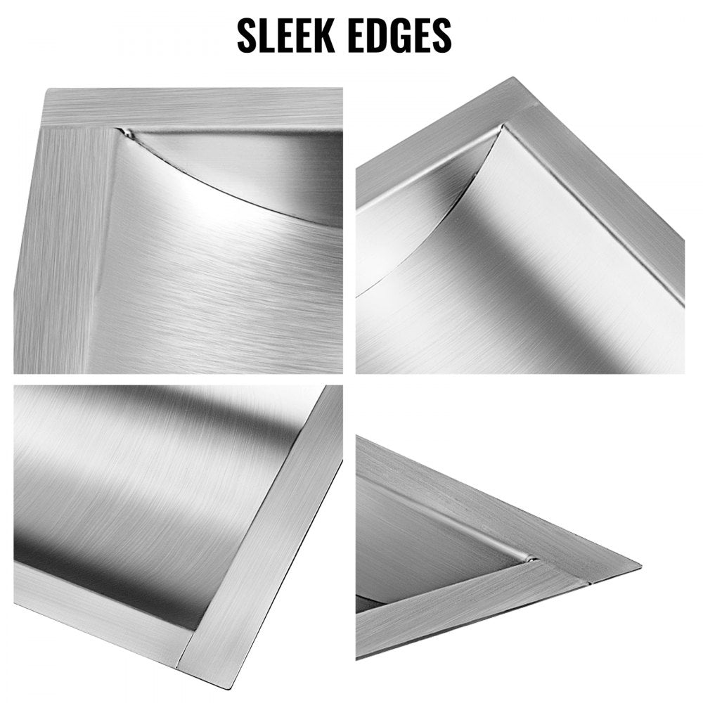 304 Stainless Steel Drop-in Deal Tray 12 " Deep x 10 " Wide x 1.6 " High Brushed Finish for Cash Register Window