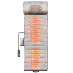 Full Body Massage Cushion with Shiatsu Neck Massager, 10 Vibration Motors & 2 Heating Shiatsu Neck Rollers, Vibrating Massage Pad Mat with 5 Modes & 3 Intensities, 3 Heating Pads for Home Office