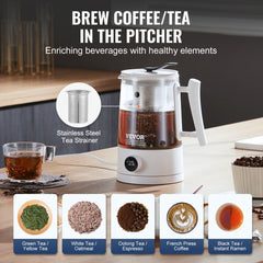 Hydrogen Water Pitcher Generator, 1.5 L / 52.8 oz Large Capacity Hydrogen Generator Water Kettle, SPE and PEM Technology, Hydrogen Rich Water Ionizer Machine for Brewing Coffee or Tea