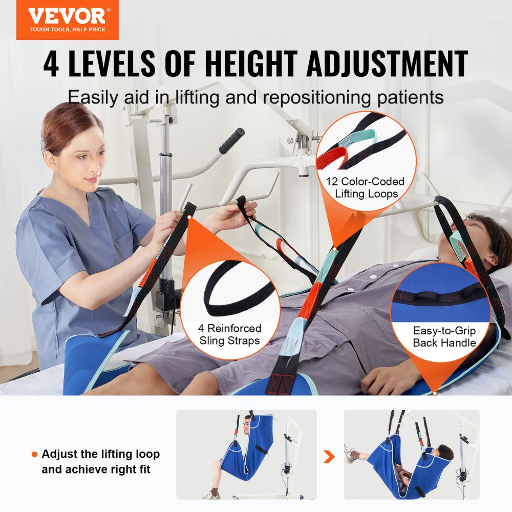 Universal Full Body Patient Lift Sling L-Size Patient Lift Medical Sling