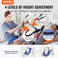 Universal Full Body Patient Lift Sling Medium Transfer Sling 500LB Loads