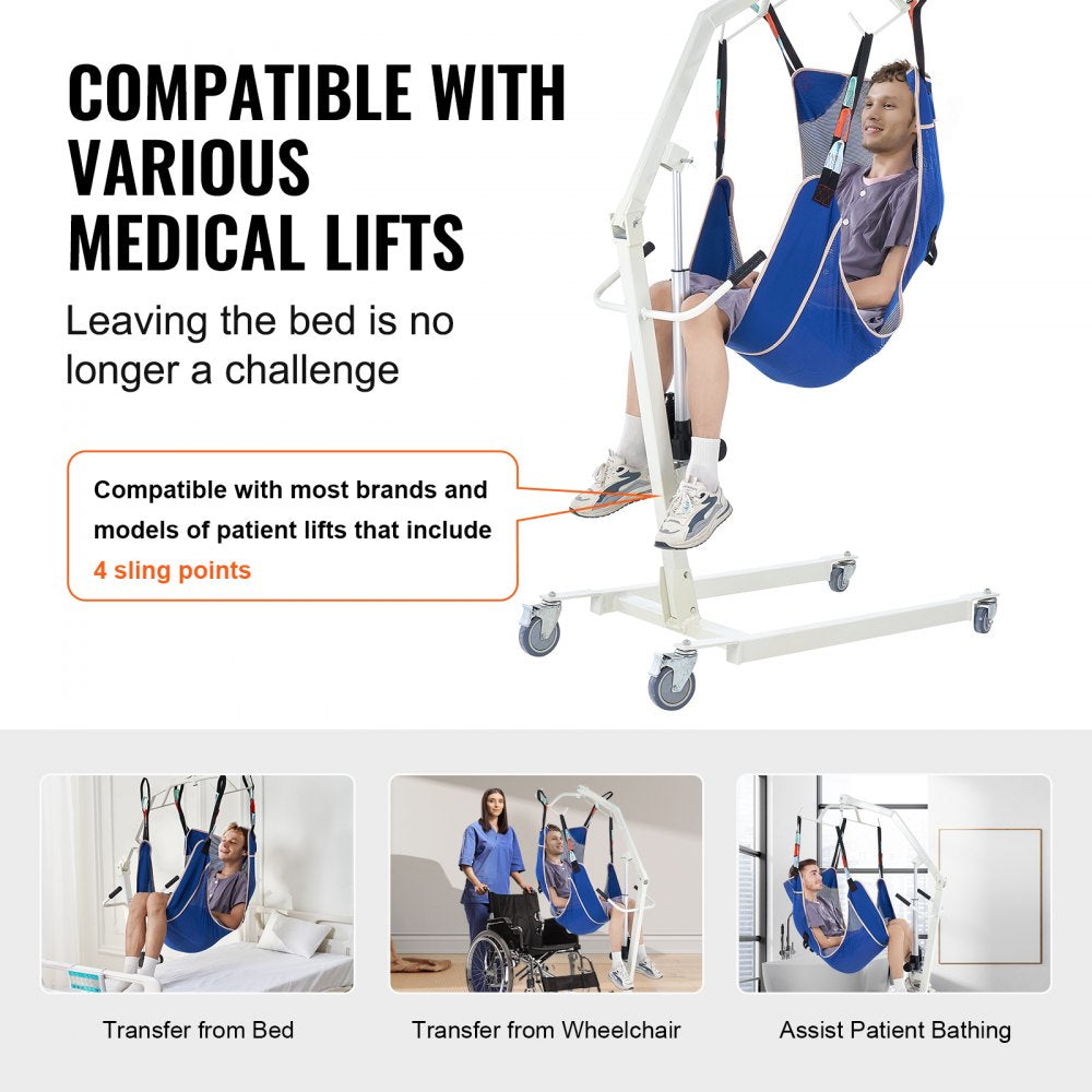Universal Full Body Patient Lift Sling Medium Transfer Sling 500LB Loads